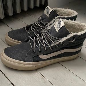 Womens high top vans fleece lined